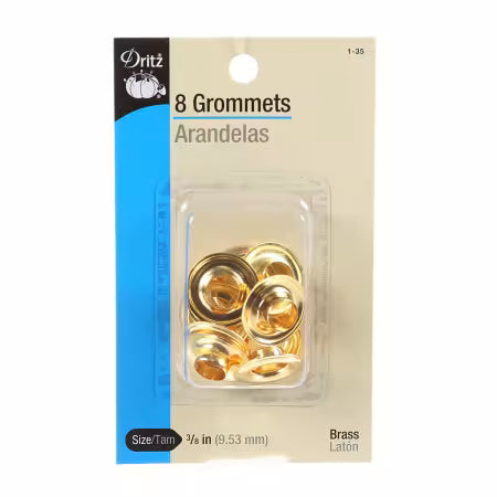 Dritz 3/8" Brass Grommet Refills, 8 Count