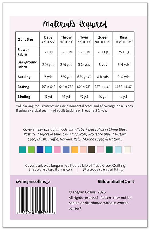 Bloom Ballet Quilt Pattern | Megan Collins Quilt Design