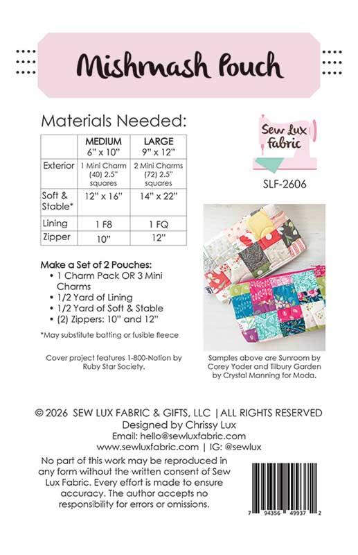 Mishmash Pouch Pattern