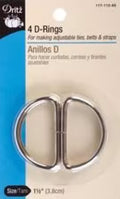 Dritz D-Ring Silver 1-1/2" - 4ct
