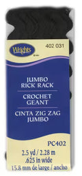 Jumbo Rick Rack Black - 117402031