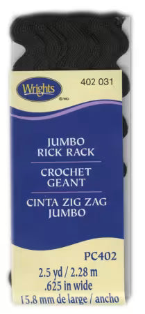 Jumbo Rick Rack Black - 117402031