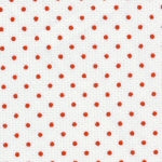 Fabric Finders Small Red Dots on White Pique #108