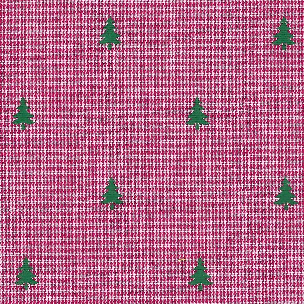 Fabric Finders Christmas Tree Red Micro Check Print #2092