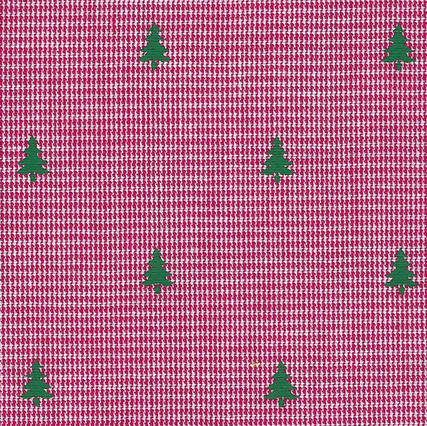 Fabric Finders Christmas Tree Red Micro Check Print #2092