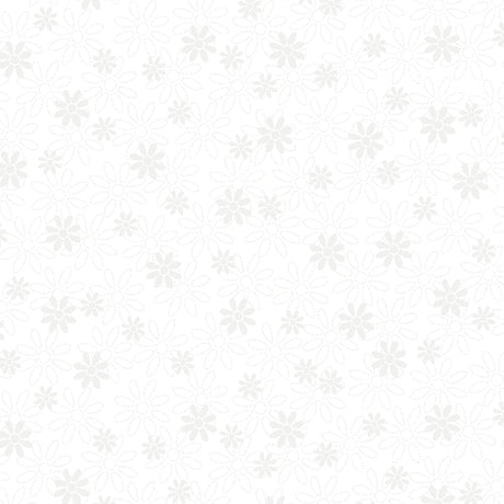 QT Quilting Illusions Stencil Floral White on White