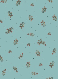 Little Rose Eco-Laminated Cotton - Powder Blue