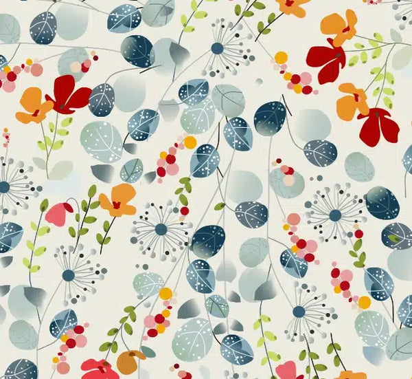 Succulent Eco-Laminated Cotton - Cream