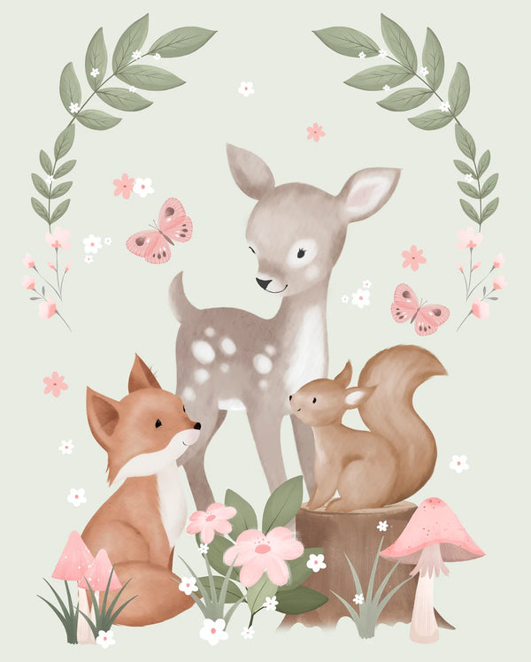 Sweet Woodland 36" Panel Multicolor - 3 Wishes Fabric