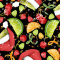 Happy Alcoholidays Santa's Fruit Fiesta - Black