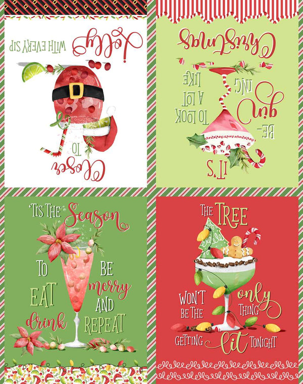 Happy Alcoholidays Happy Alcoholidays 36in Panel - Multicolor