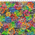 Urban Jungle II Brick Floral Multi Quilting Cotton | In The Beginning Fabrics 2UJB 1