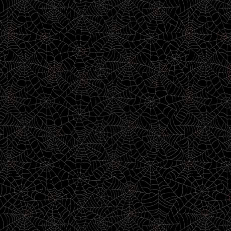 QT Fabrics Quilting Illusions Spiderwebs Black