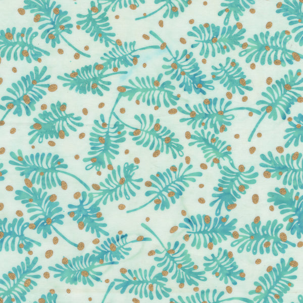 Anthology Fabrics Wonderful Feeling Pine Leaves Glitter Metallic | Jacqueline de Jonge | #3909QM-X