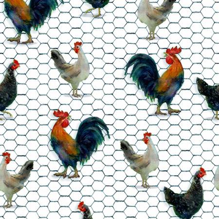 Country Living Chicken Dance White