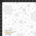 Snow Crystals Big Snow Crystals - White/Silver Metallic - Stof Fabrics