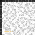Snow Crystals Branches - White/Silver Metallic - Stof Fabrics