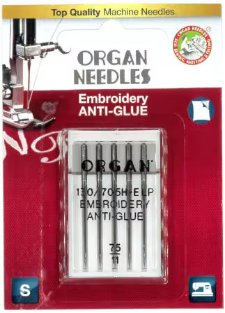 Organ Embroidery Anti-Glue 75/11 Needle - ORG5117-075