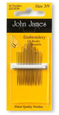 John James Embroidery/Crewel Needles Size 3/9