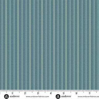 Quiltessential Minis Mini Double Stripe Indigo Quilting Cotton - A-10455-B