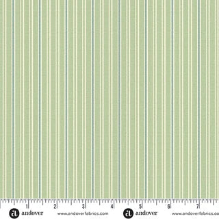 Quiltessential Minis Mini Double Stripe Matcha Quilting Cotton - A-10455-G