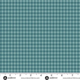 Quiltessential Minis Mini Gingham Peacock Quilting Cotton - A-10456-B