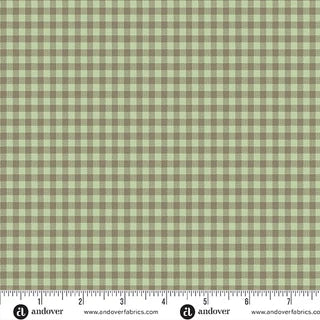 Quiltessential Minis Mini Gingham Seagrass Quilting Cotton - A-10456-G