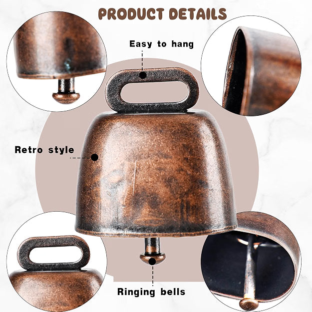 Copper-Finish Livestock Bell - Small Metal Bell