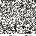 Monochrome Peony Swirl Cotton Fabric | Porcelain/Ebony - 9153-39