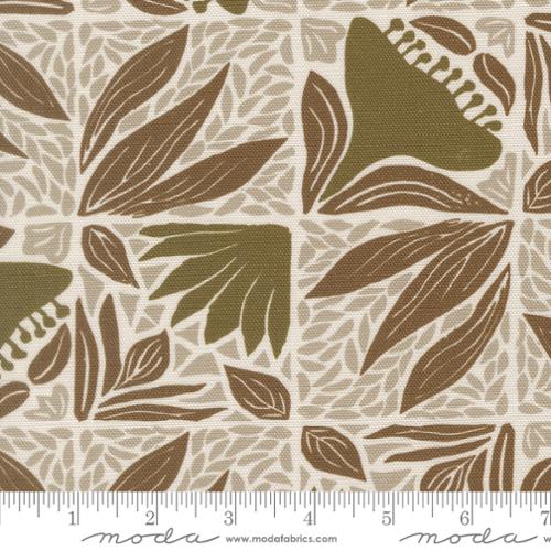 Imprint Painted Tiles Umber Canvas 25181 15CV by Amy Schelle for Moda Fabrics