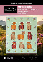 Mini Coos Highland Cow Quilt Pattern - Art East Quilting Co - AEMC1123
