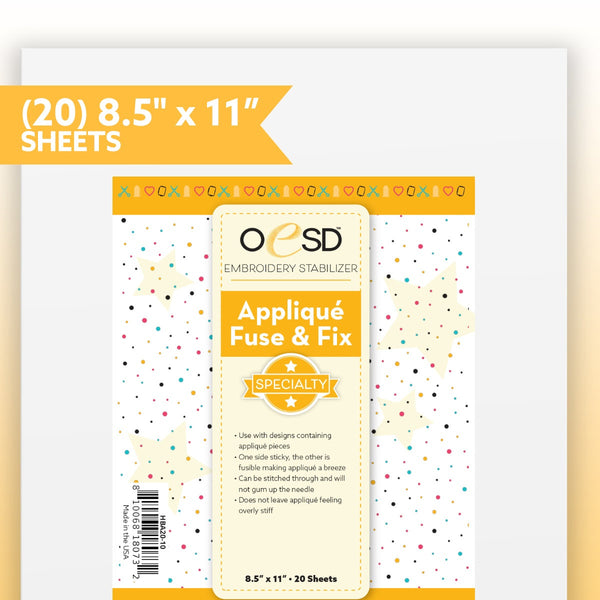 OESD Applique Fuse & Fix 10" (20 Sheets)