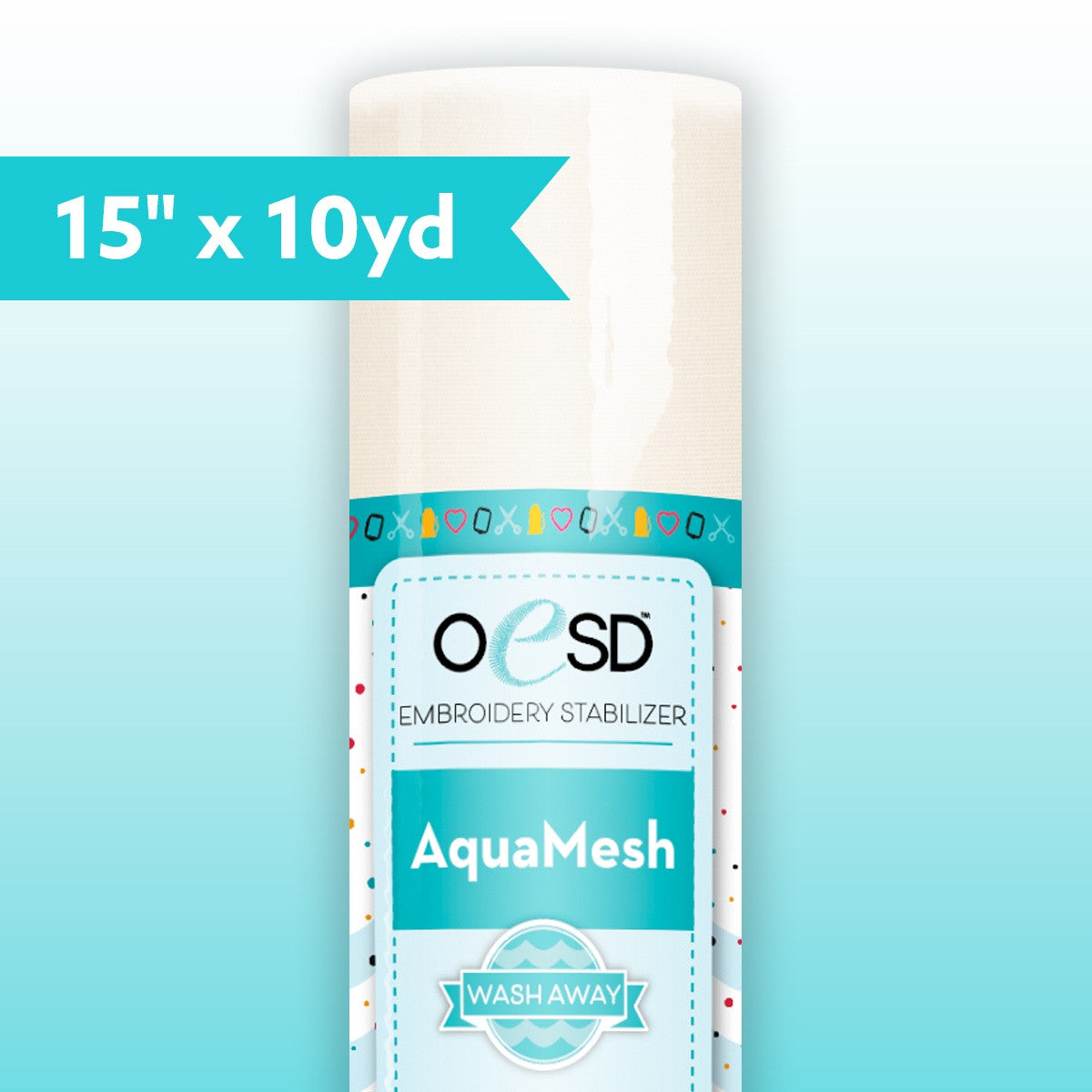 OESD AquaMesh WashAway Stabilizer 15" x 10 yd