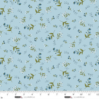 Ashdown Forest Collection with Open Sprigs in Light Blue for Studio E Fabrics