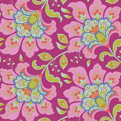 Bloomsville Collection with Flowermarket in Plum by Tilda