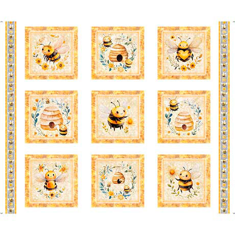 Buzz, Buzz, Buzz Bee Picture Patches from QT Fabrics