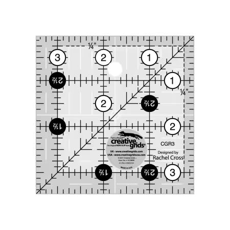 Creative Grids 3-1/2in Square Quilt Ruler - CGR3