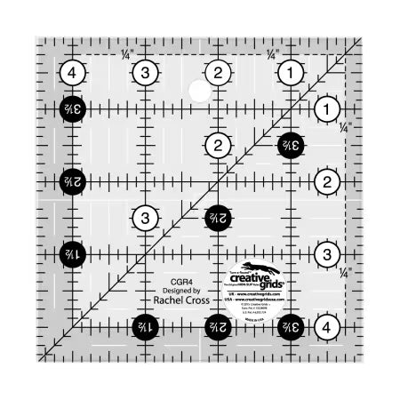 Creative Grids 4-1/2in Square Quilt Ruler - CGR4