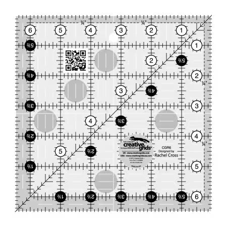Creative Grids 6-1/2in Square Quilt Ruler - CGR6