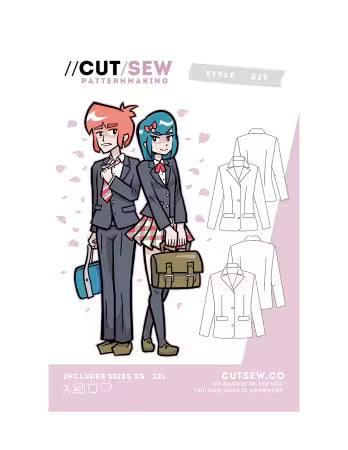 029 School Blazers Sewing Pattern - CUT/SEW