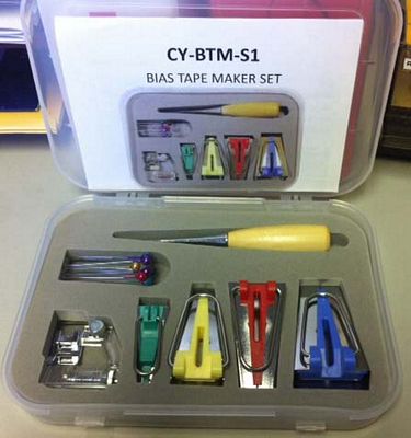 Bias Tape Maker Accessory Set with Case