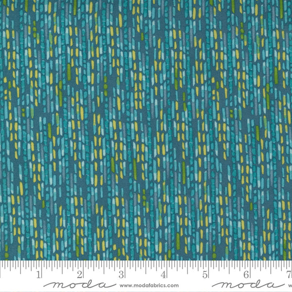 Carolina Lilies Dashed Stripes in Teal color