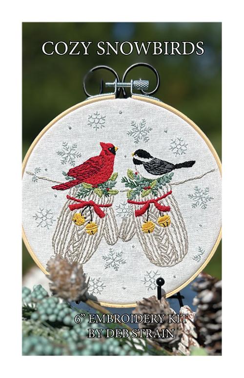 Cozy Snowbirds Hand Embroidery Kit by Deb Strain