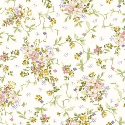 Grand Entrance Cream Scattered Bouquet Metallic