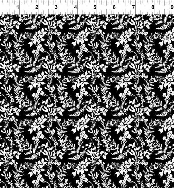 Decoupage Collection by Jason Yenter in Black Field for In the Beginning Fabrics