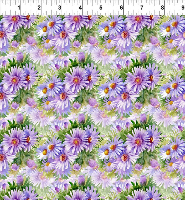 Decoupage Collection by Jason Yenter in Lavender Daisies for In the Beginning Fabrics