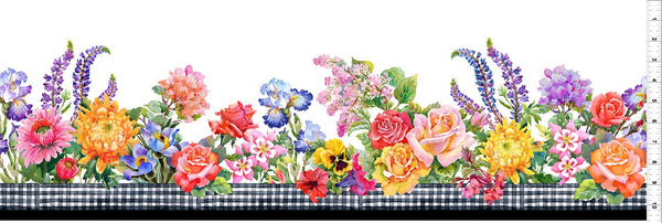Decoupage Collection by Jason Yenter in Multi Floral Border for In the Beginning Fabrics