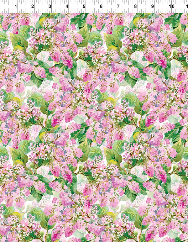 Decoupage Collection by Jason Yenter in Pink Lilacs for In the Beginning Fabrics