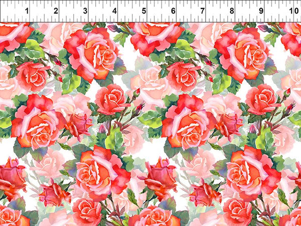Decoupage Collection by Jason Yenter in Red Roses for In the Beginning Fabrics
