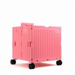 Everything Mary Collapsible Plastic Rolling Cart - Pink